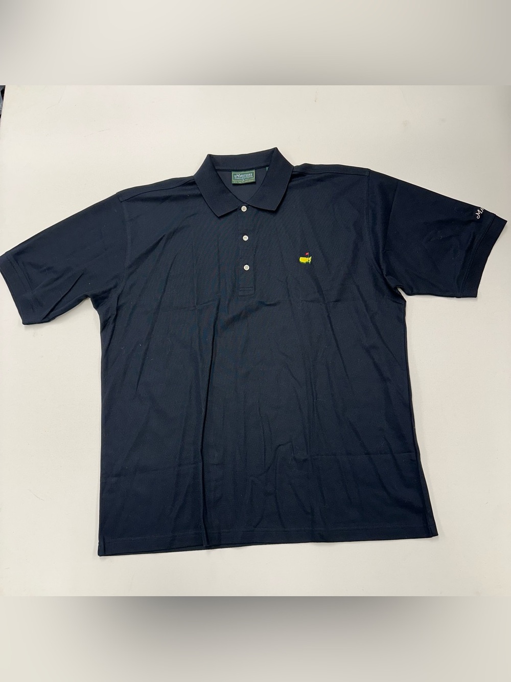 Vintage Masters Collection Polo Shirt Mens XL 60's Two -Ply MERCERIZED Black